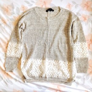 French Connection Sweater with Mesh Floral Panels